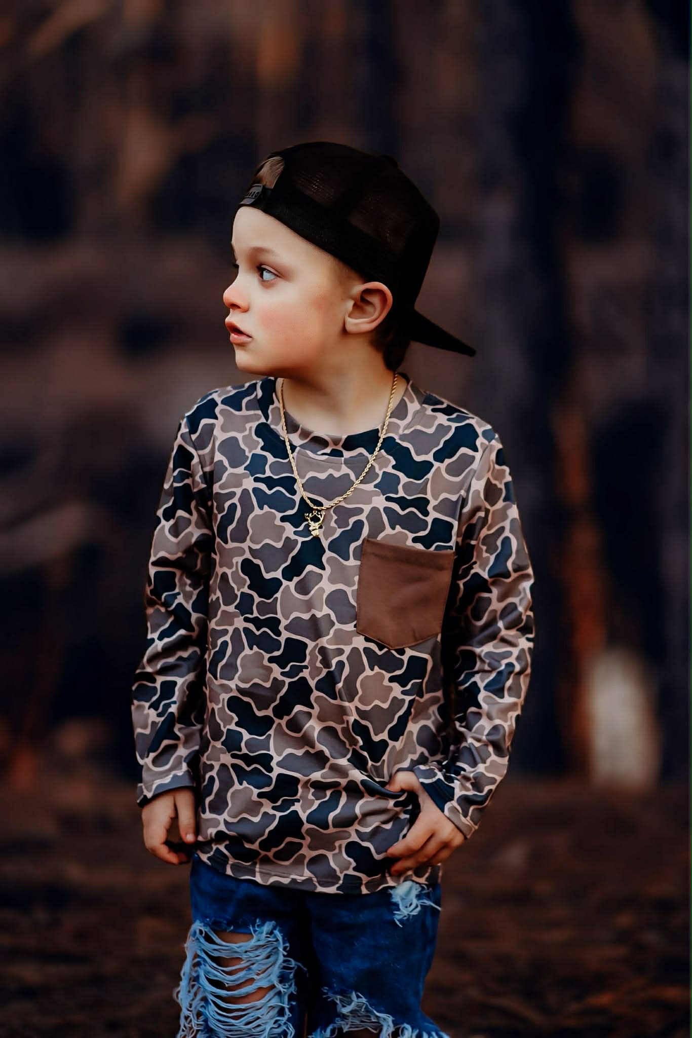 Pocket Tee (Coffee Camo)