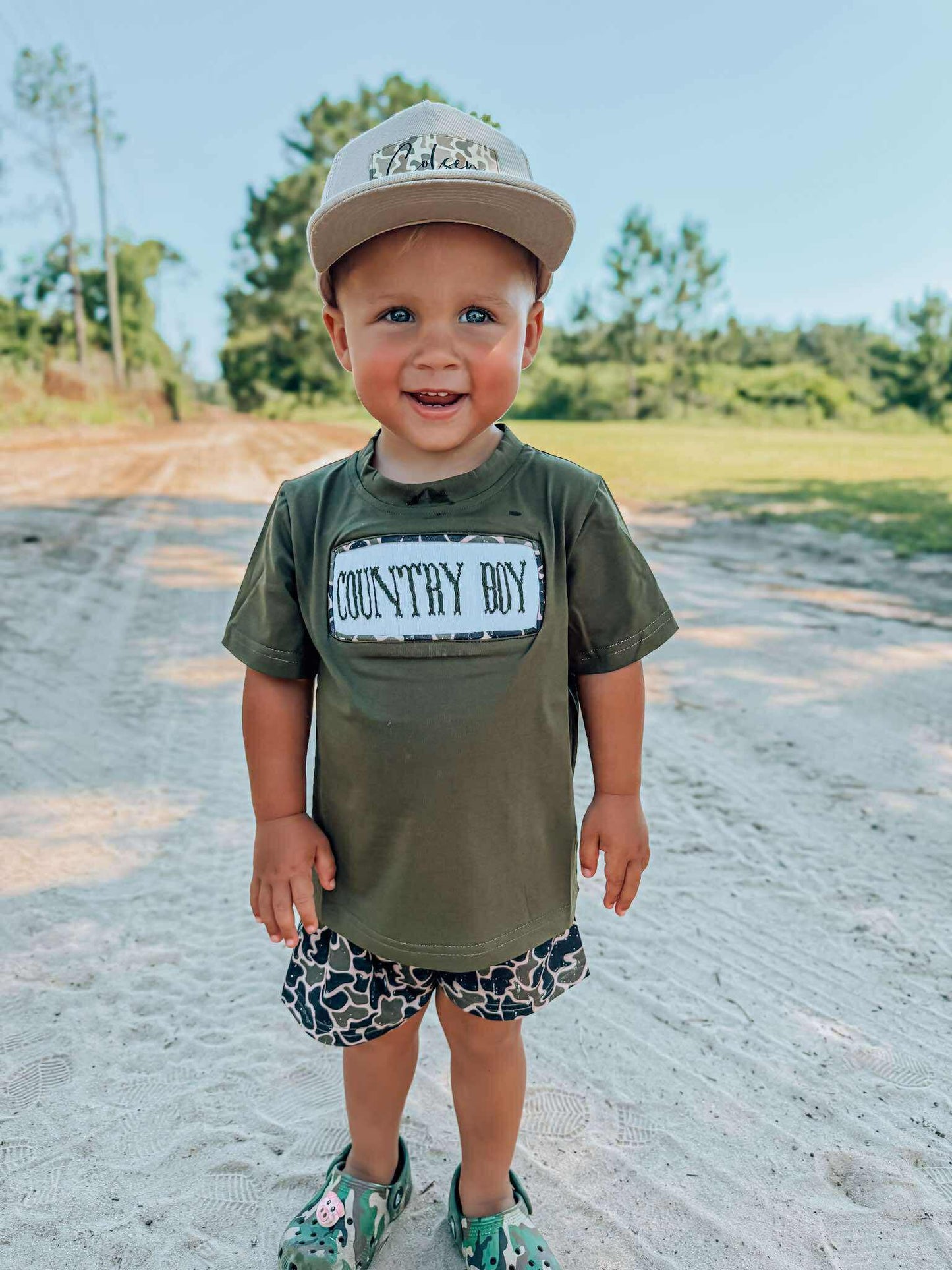 Country Boy Smocked Set