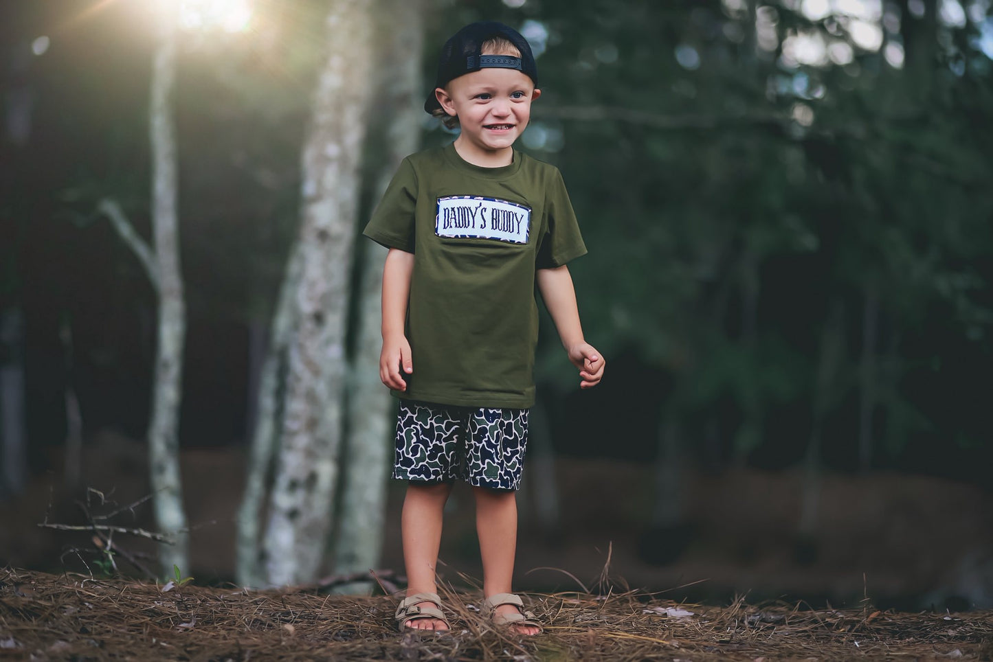 Daddy's Buddy Smock SET Moss Camo