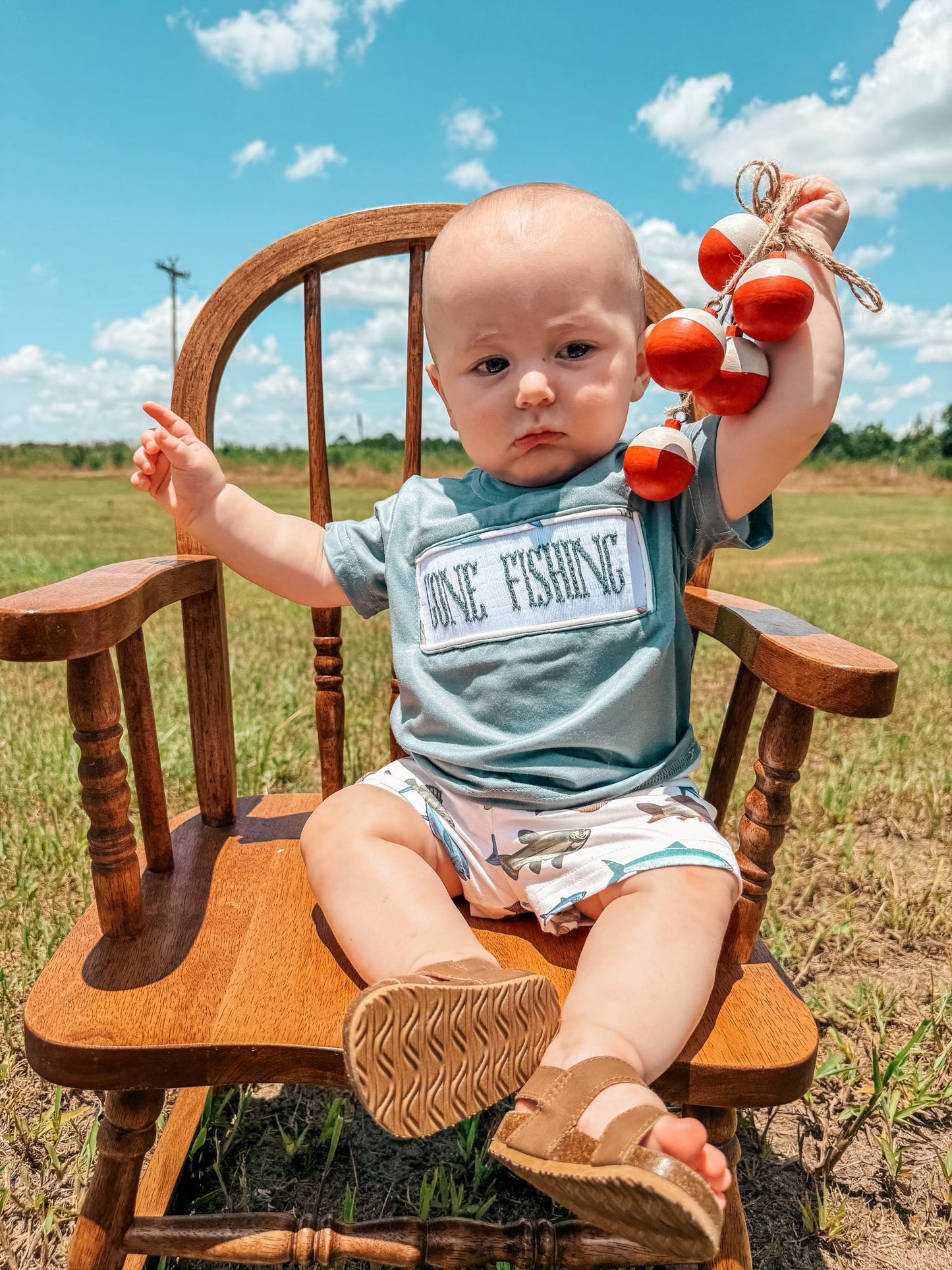 Gone Fishing Smocked SET