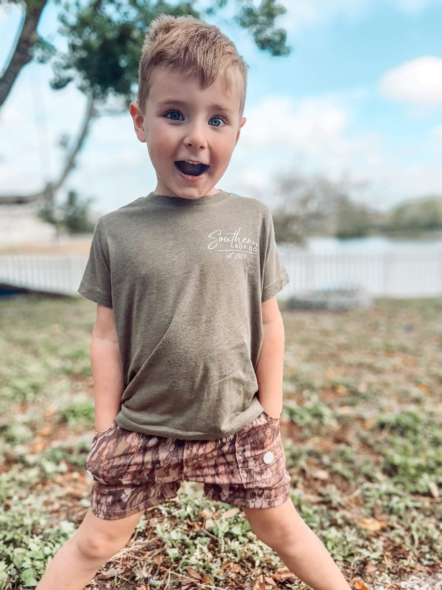 Wood Bark Camo Shorts