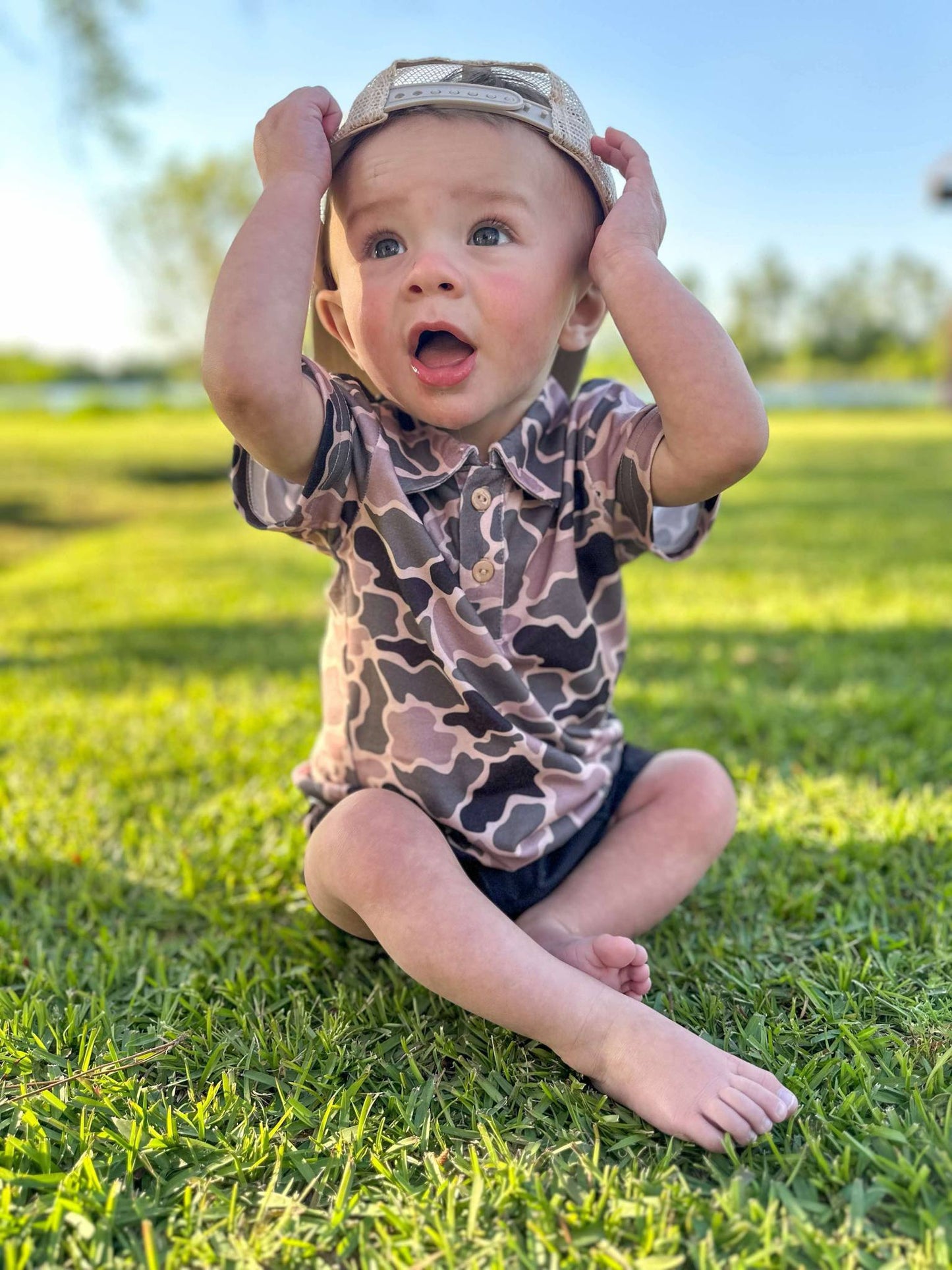 Coffee Camo Polo