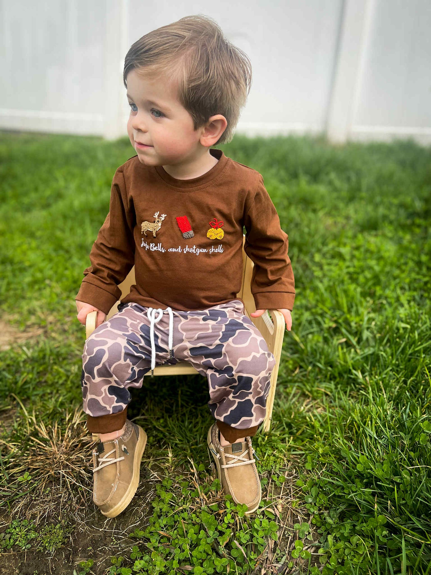 Coffee Jingle Bell Shotgun Shell Jogger Set