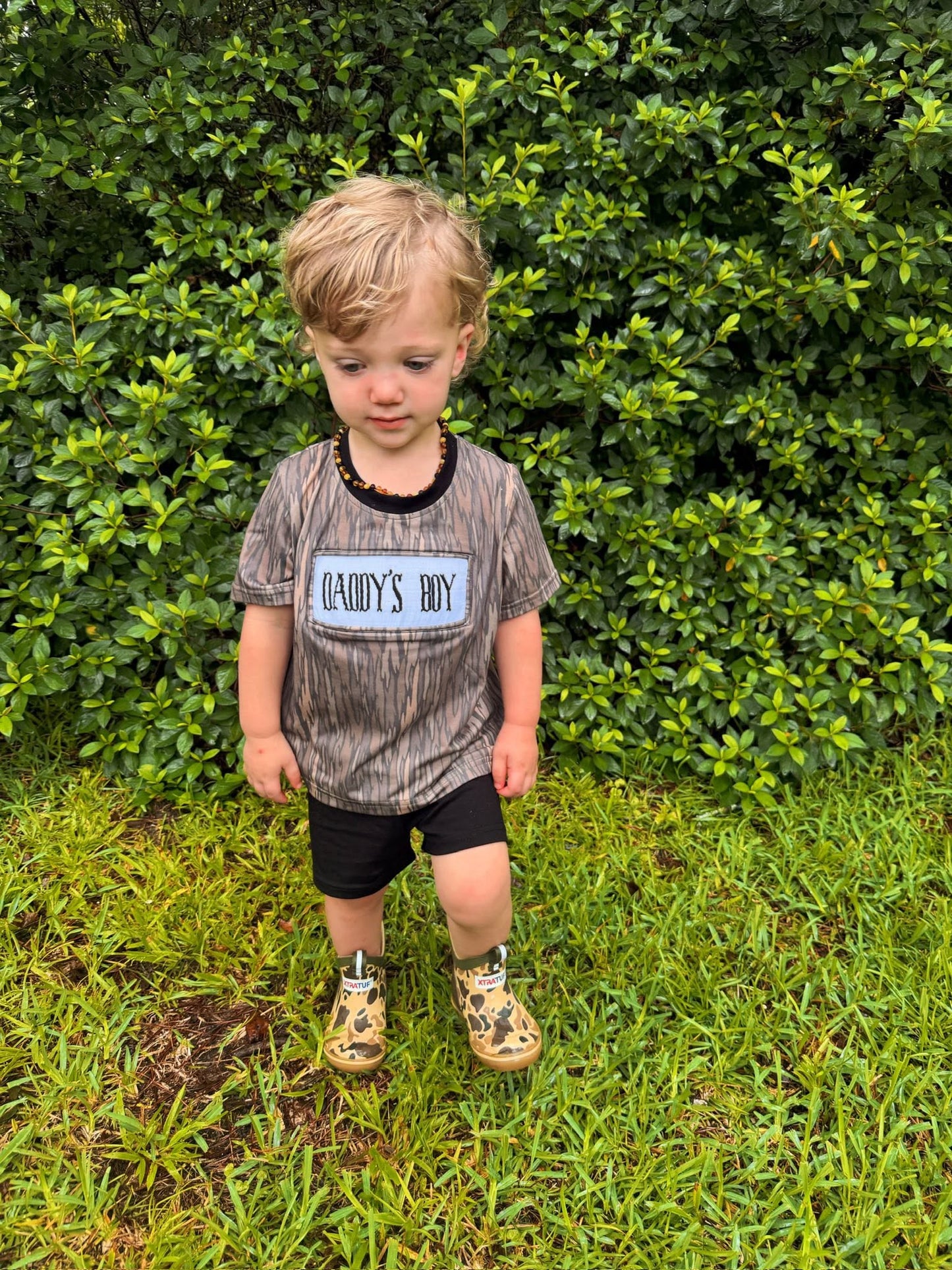 Daddy's Boy Smock SET MUTED CAMO