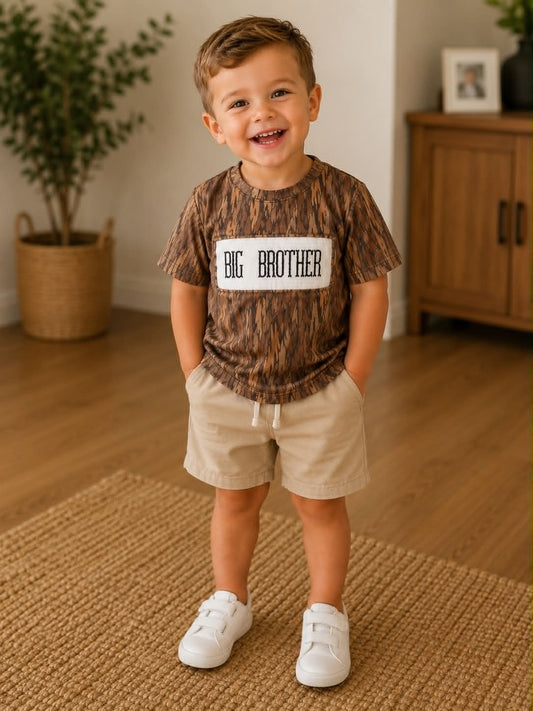 Big Brother Muted Camo Smocked Shirt