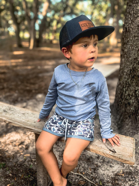 BLUE CAMO SHORTS