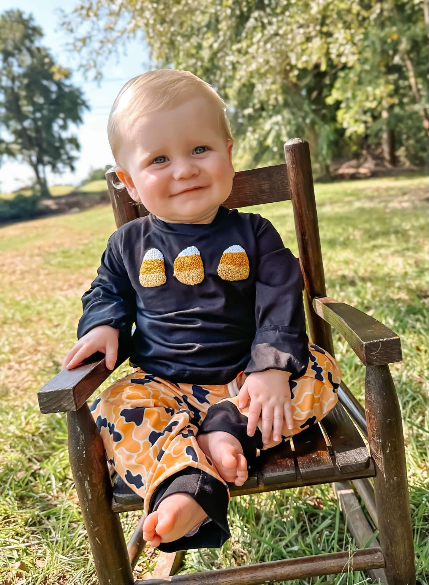 Candy Corn French Knot Jogger SET