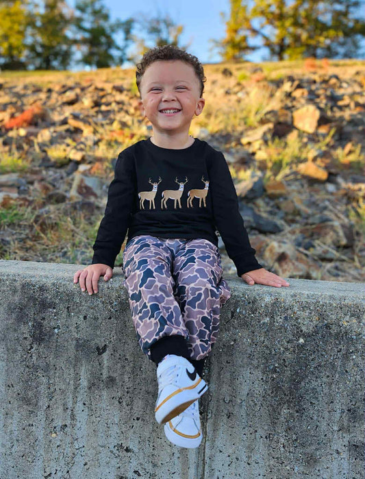 Coffee Camo Deer Jogger Set