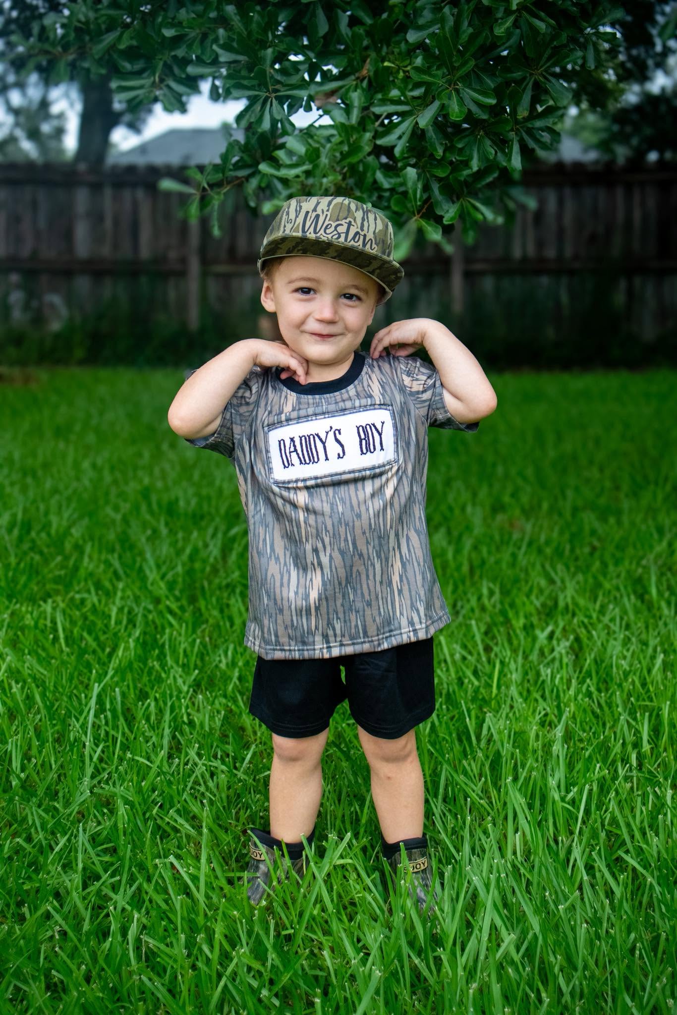 Daddy's Boy Smock SET MUTED CAMO