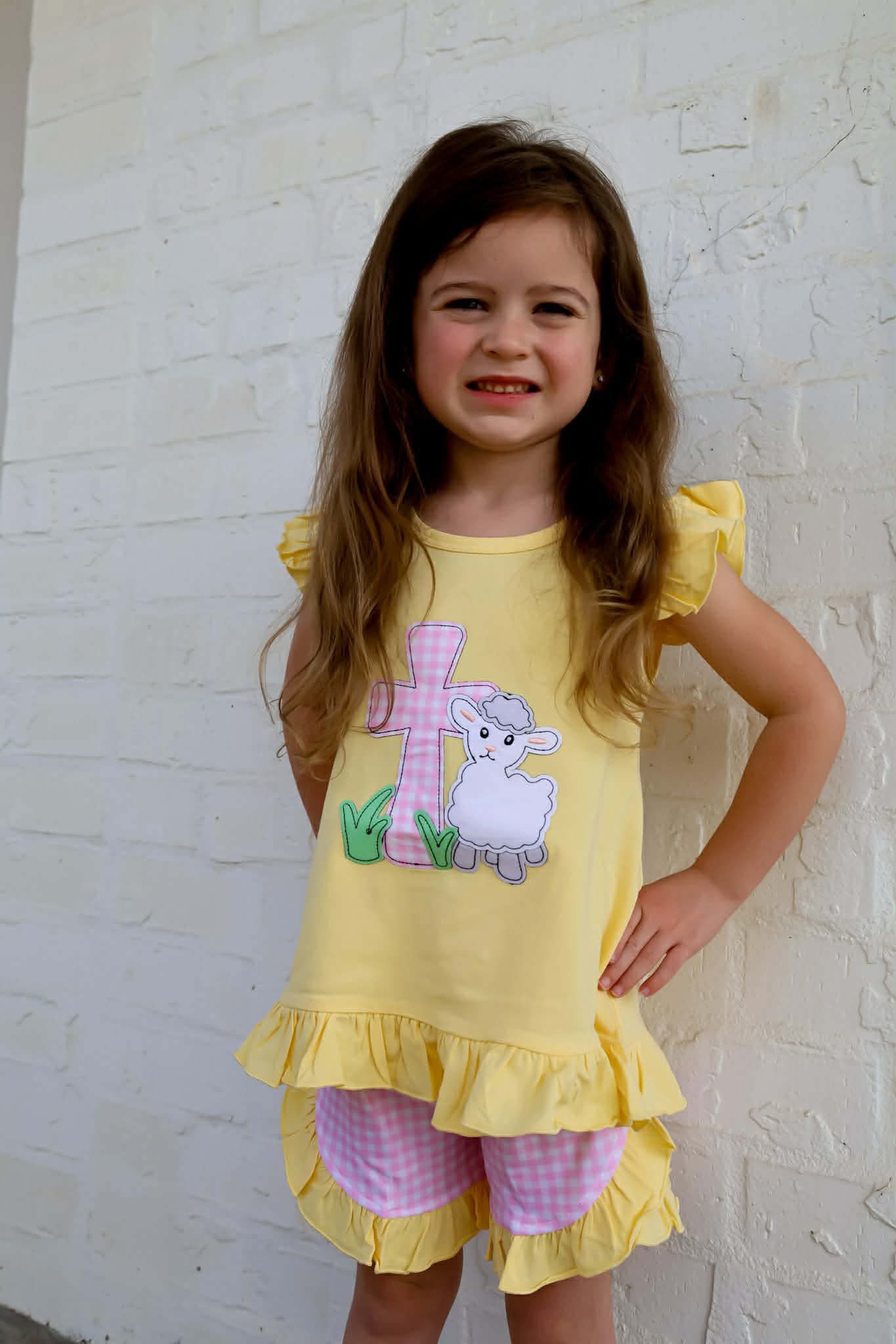 Girl Lamb Easter Set