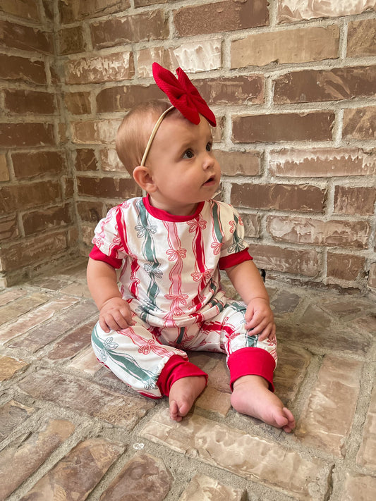 Girl Bow Christmas Cozy Wear