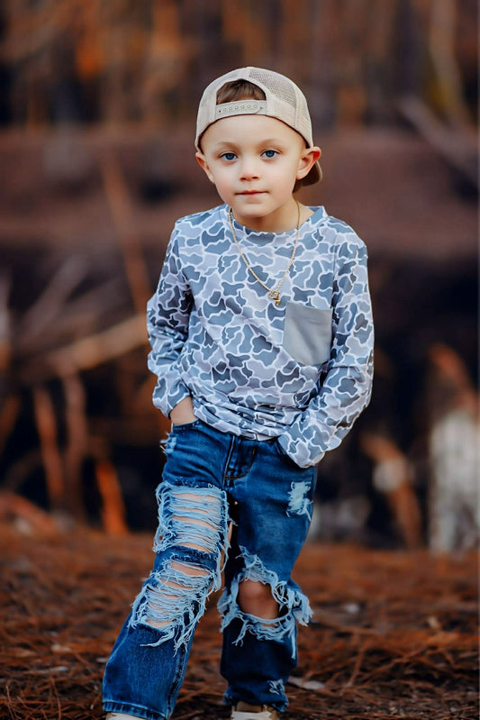 Pocket Tee (Gray Camo)