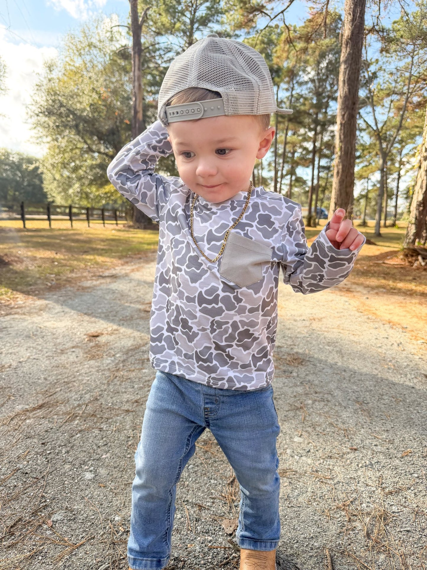 Pocket Tee (Gray Camo)