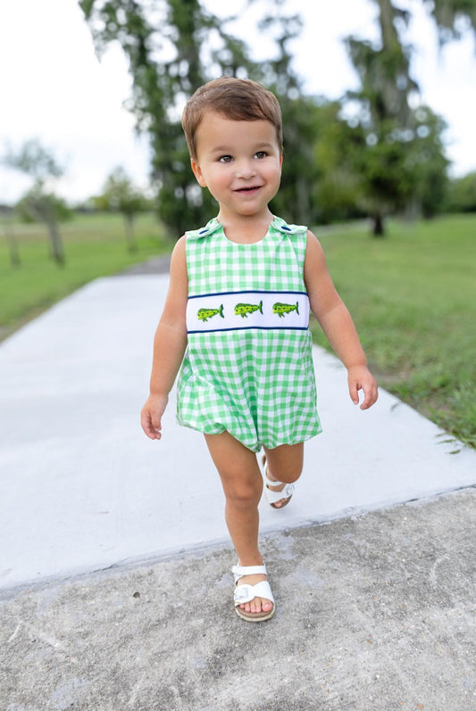 Lime Green Mahi Smocked Bubble