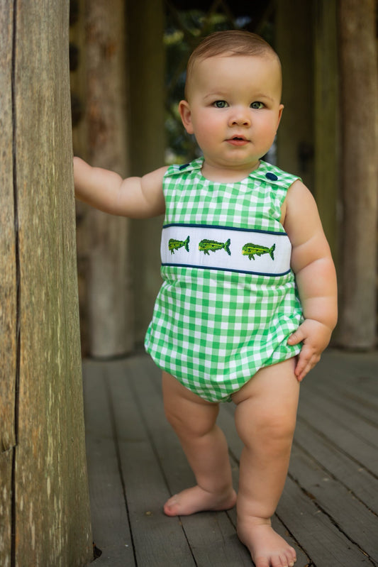 Lime Green Mahi Smocked Bubble