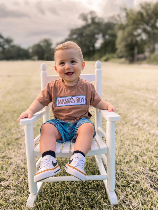 Smocked Green Camo Mama's Boy SET