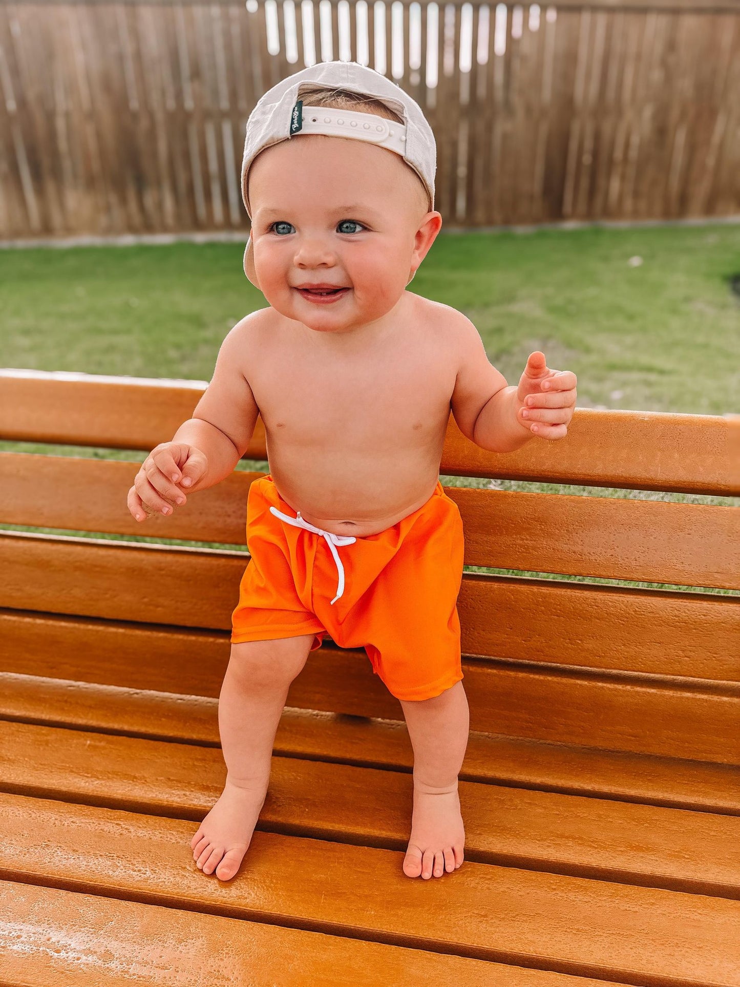 ORANGE SWIM SHORTS