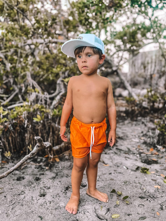 ORANGE SWIM SHORTS