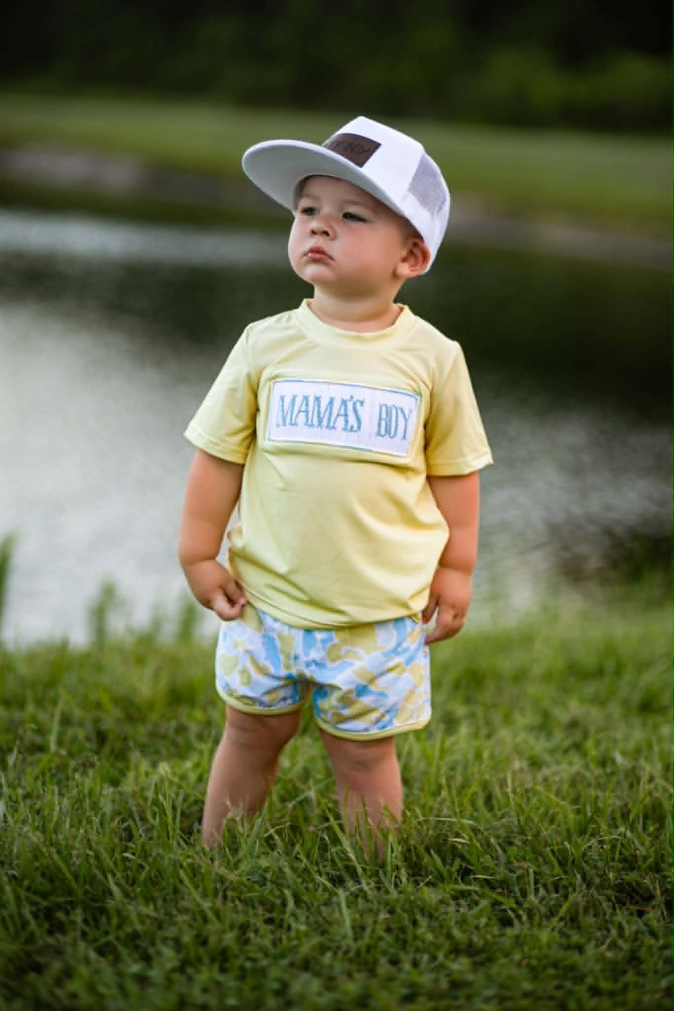 Sunny Day Smocked Mama's Boy SET