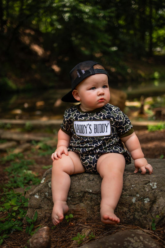 Daddy's Buddy Smock Bubble Moss Camo