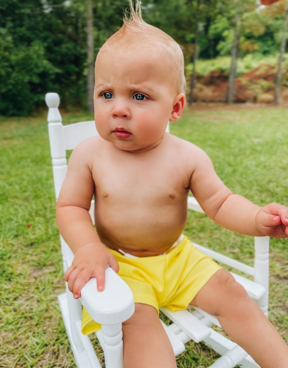 NEON YELLOW SWIM SHORTS