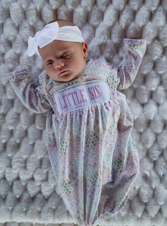 Boho Little Sis Smocked Gown