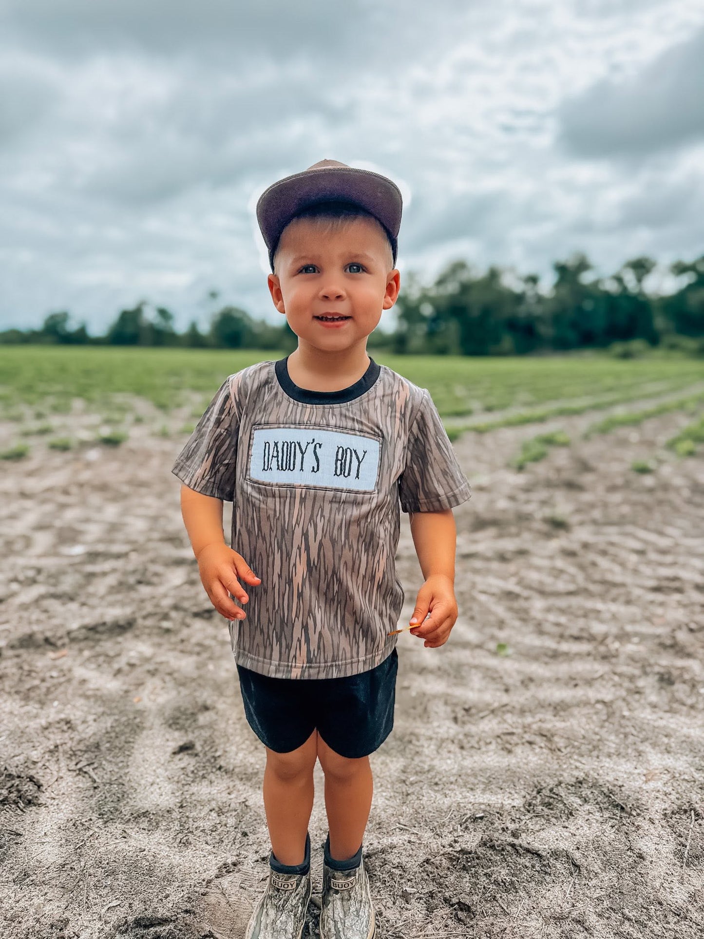 Daddy's Boy Smock SET MUTED CAMO