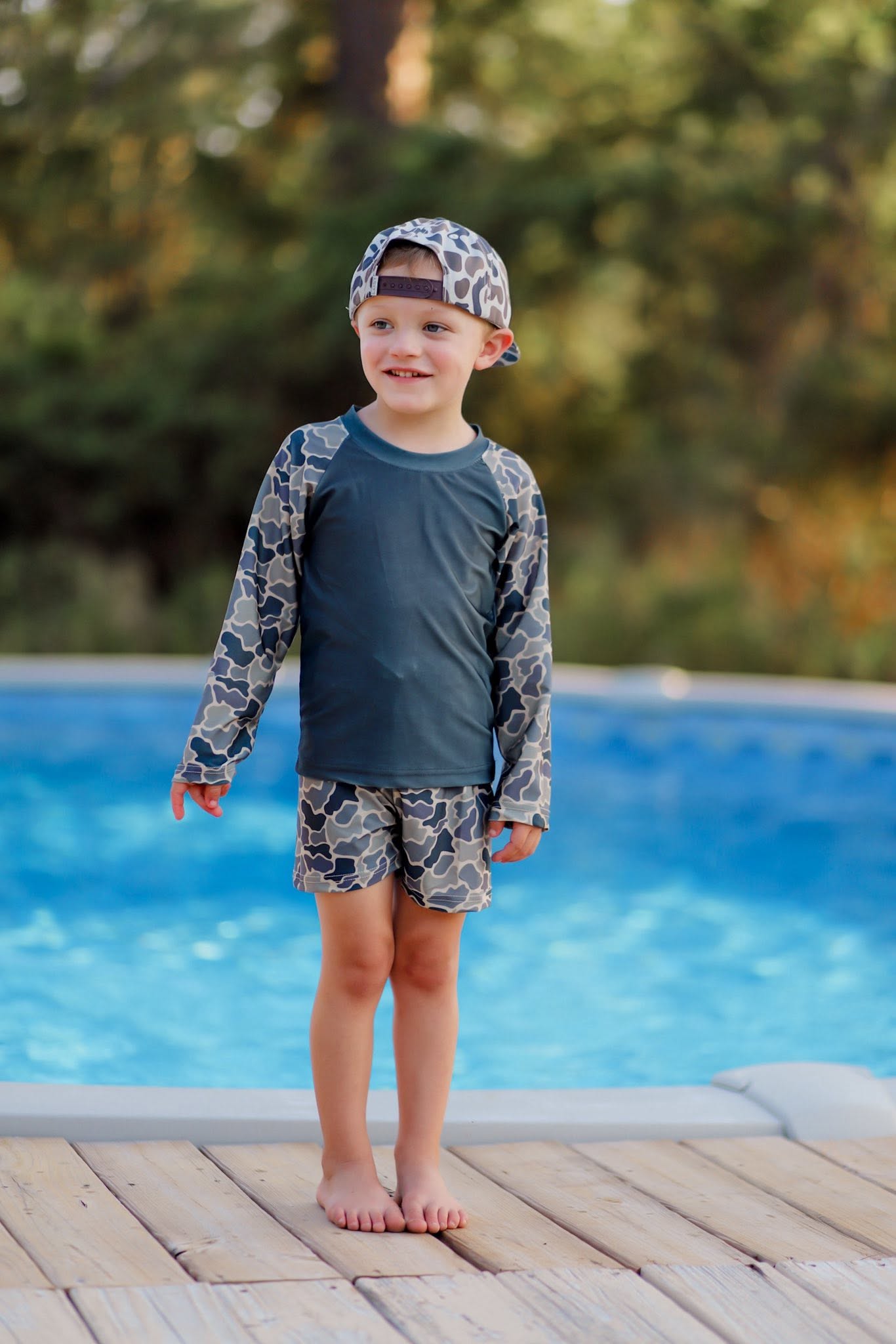 Coffee Camo Swim Set