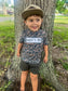 Daddy's Boy Dark Deer Smock SET