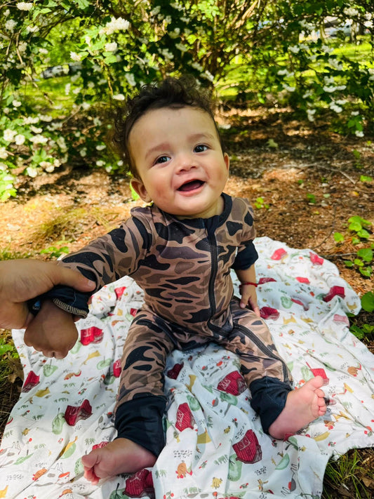 Baby Zip Up  Gauge Camo