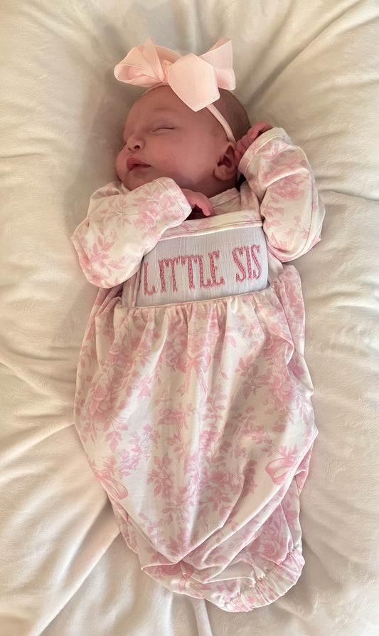 Little Sis Smocked Gown