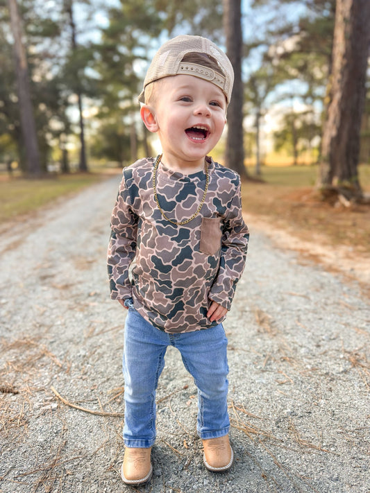 Pocket Tee (Coffee Camo)