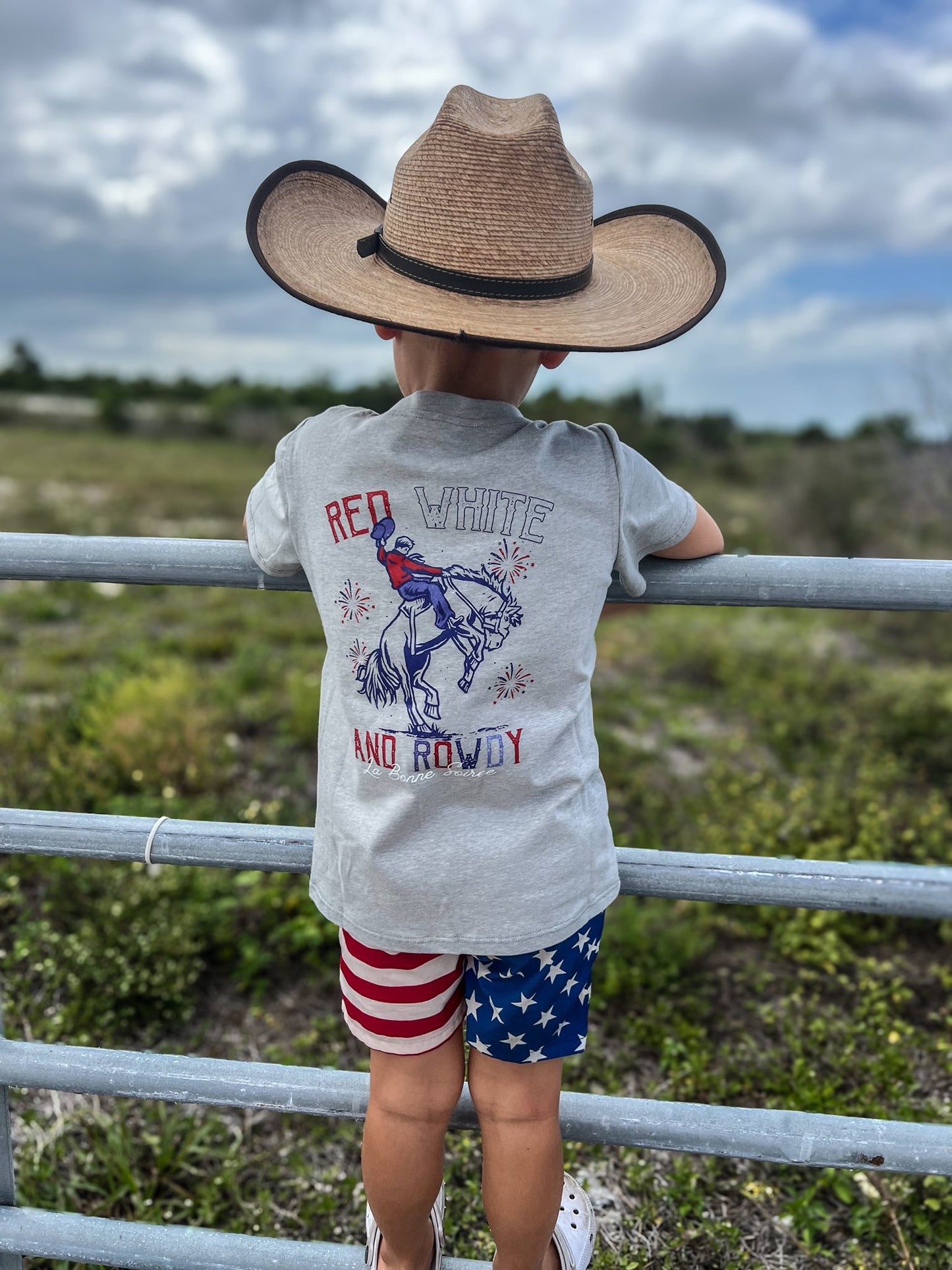 Red,White And Rowdy Tee
