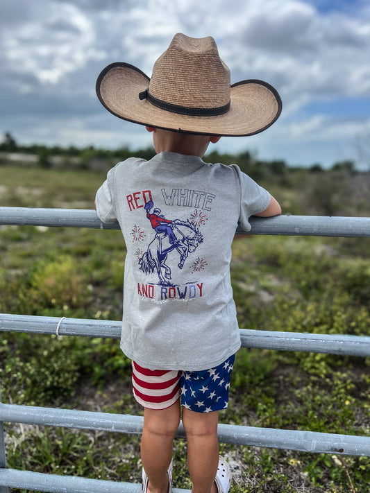 Red,White And Rowdy Tee