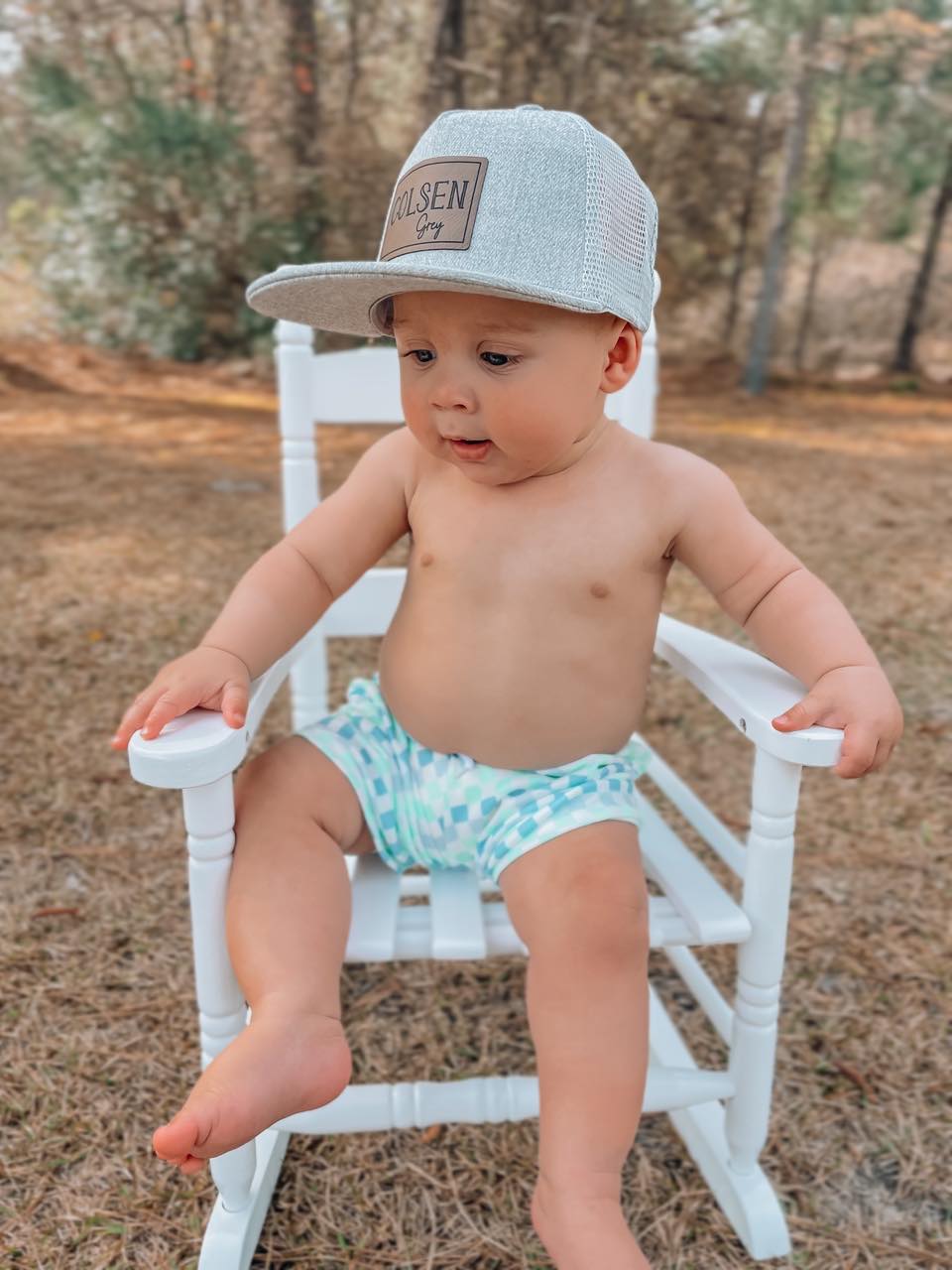 Checkered Swim Shorts